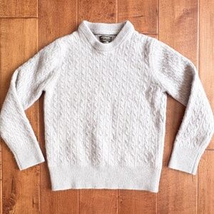 Gutteridge‎ Boys Wool/Cashmere Cable Knit Sweater Size M Gray Italian